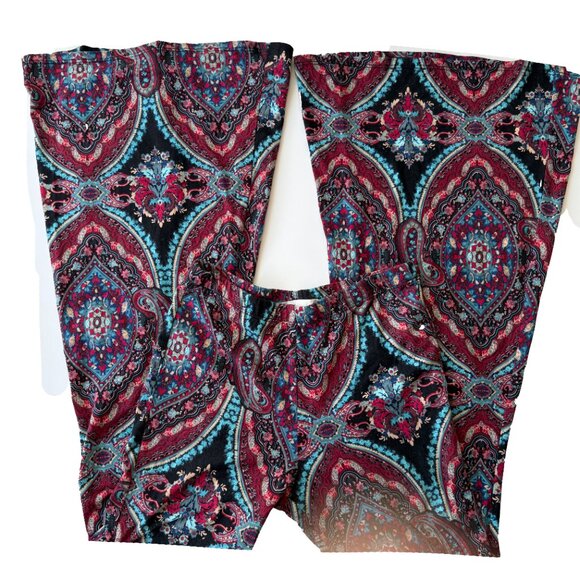 Vintage Havana Bell Bottom Leggings S | Paisley Boho Flare Stretchy Pants - Picture 5 of 5
